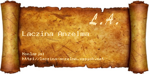 Laczina Anzelma névjegykártya